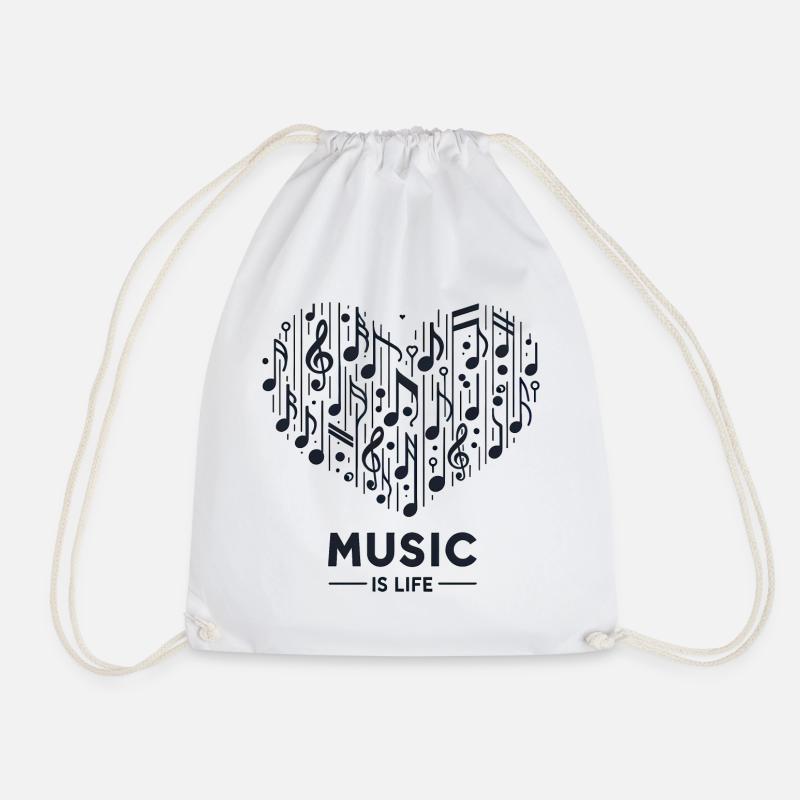Musik ist Leben - Turnbeutel - Weiß