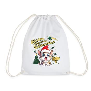 Noël Encore Chat Catmas Drôle Laid - Sac de sport léger - blanc - Devant