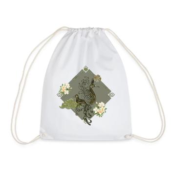 Unique Fantasy Birds - Drawstring Bag - white - Front
