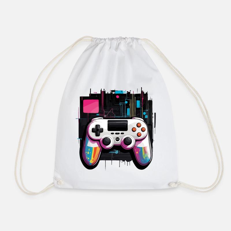 Gamer Controller - Turnbeutel - Weiß