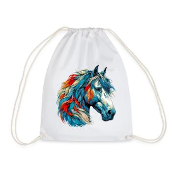 Cheval - Sac de sport léger - blanc - Devant