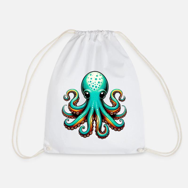 Pieuvre - Sac de sport léger - blanc
