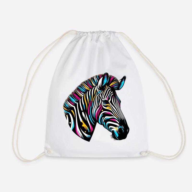 Zebra - Turnbeutel - Weiß
