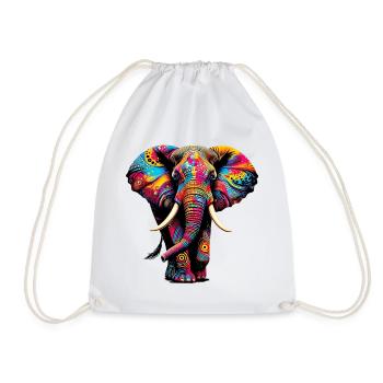 Éléphant - Sac de sport léger - blanc - Devant