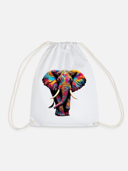 Elefant - Turnbeutel - Weiß