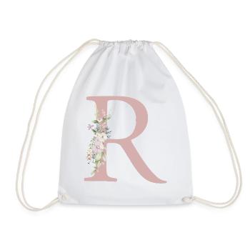 R Monogram, Floral, Personnalisable - Sac de sport léger - blanc - Devant