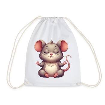 mignon carlin yoga méditation relaxation dessin animé - Sac de sport léger - blanc - Devant