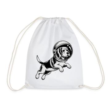 Beagle in Space - Cool Astonomy Logo - Turnbeutel - Weiß - Vorne