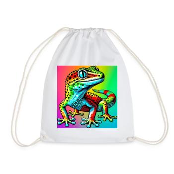 Gecko - Turnbeutel - Weiß - Vorne