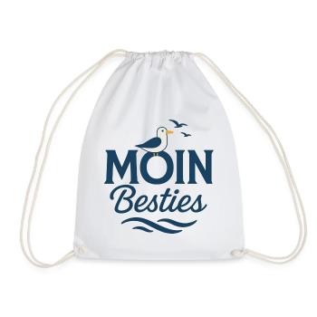 Moin Besties Meergruß - Turnbeutel - Weiß - Vorne