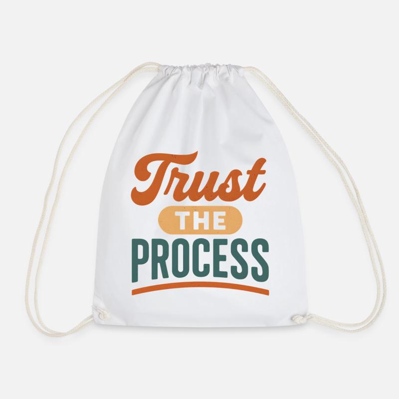 Trust the Process Retro Print - Turnbeutel - Weiß