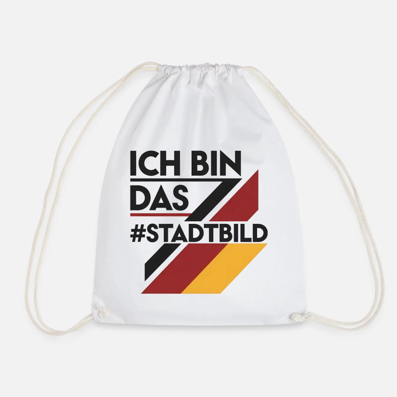 Ich Bin Das Stadtbild Politisches Statement - Turnbeutel - Weiß
