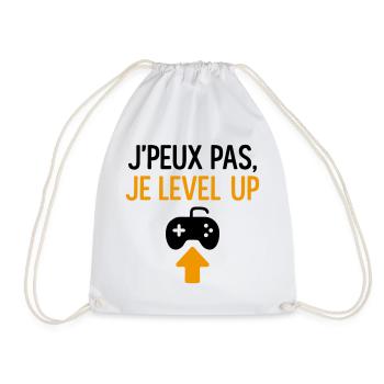 J’peux pas – je level up Geek Gamer Gaming - Sac de sport léger - blanc - Devant