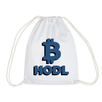 Bitcoin HODL Logo, Lettrage Crypto - Sac de sport léger - blanc - Devant