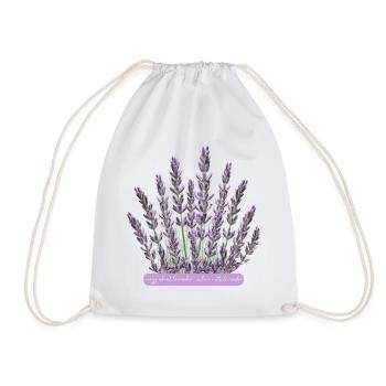 Lavender flowers crazy for lavender - Drawstring Bag - white - Front