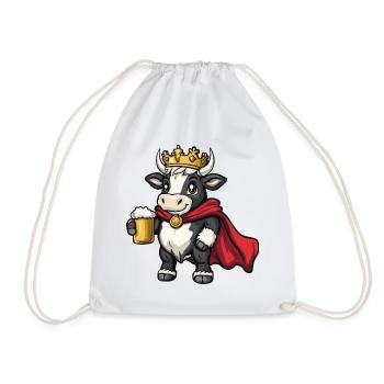 Kuh König Bier - Turnbeutel - Weiß - Vorne