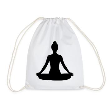 Formes de yoga Silhouettes noires - Sac de sport léger - blanc - Devant