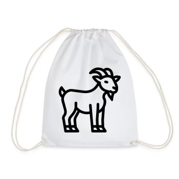 chèvre - Sac de sport léger - blanc - Devant