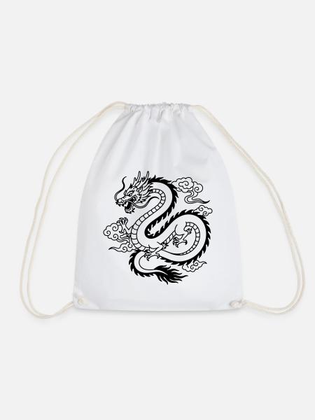 Chinesischer Drache - Turnbeutel - Weiß