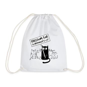Schrödingers Katze Physik Nerd Geschenk - Turnbeutel - Weiß - Vorne