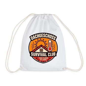 Dachgeschoss Survival Club: The Floor Is Lava - Turnbeutel - Weiß - Vorne
