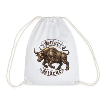 Steampunk Stier Stärke - Turnbeutel - Weiß - Vorne