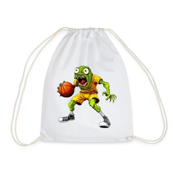 Monster Basketball / Bball Crinche - Turnbeutel - Weiß - Vorne
