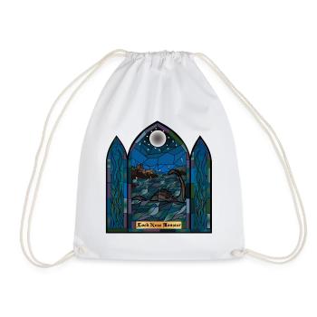Loch Ness Monster Buntglas - Turnbeutel - Weiß - Vorne