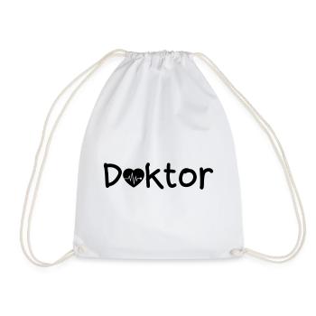 Doktor Arzt Liebe Medizin Spruch Geschenk - Turnbeutel - Weiß - Vorne