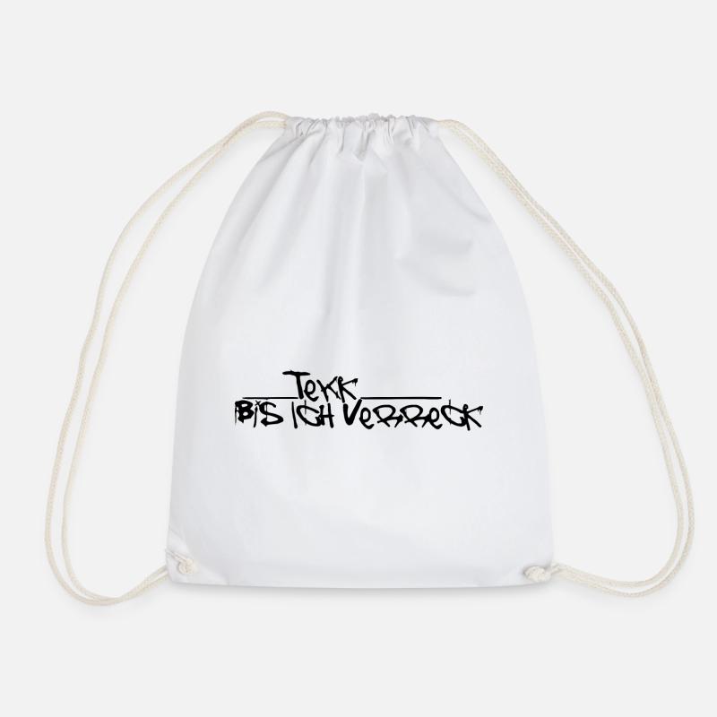Tekk until I verreck - black - Drawstring Bag - white