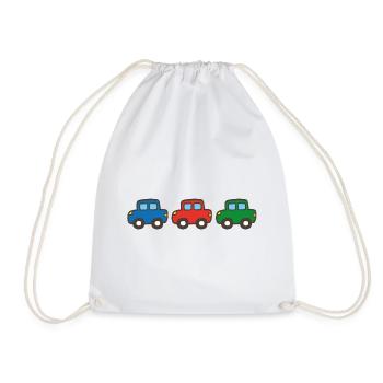 Trois voitures - Sac de sport léger - blanc - Devant