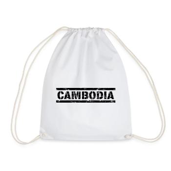 Cambodia - Drawstring Bag - white - Front