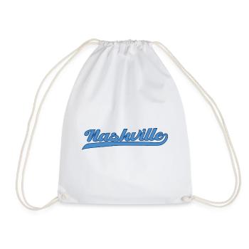 Nashville Tennessee Lettering Design - Drawstring Bag - white - Front