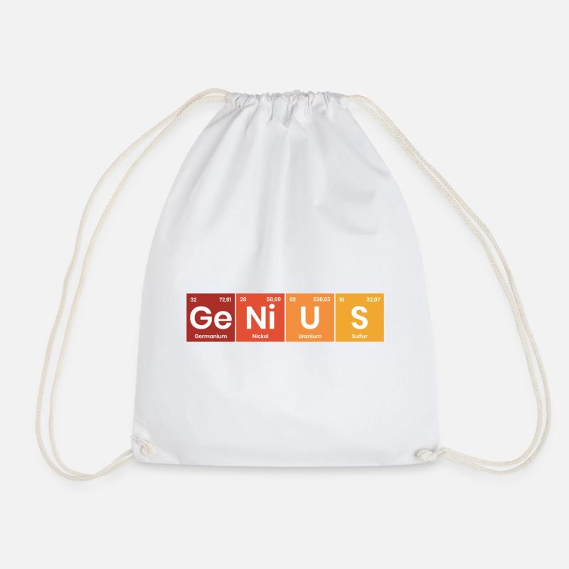 Periodic Table Genius - Drawstring Bag - white