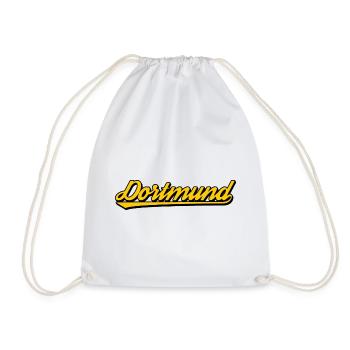 Dortmund Lettering Yellow Black - Drawstring Bag - white - Front
