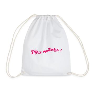 MISTRESS. THANK YOU. THANK YOU MISTRESS - Drawstring Bag - white - Front