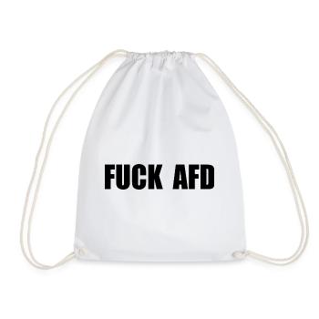 Fuck afd - Drawstring Bag - white - Front