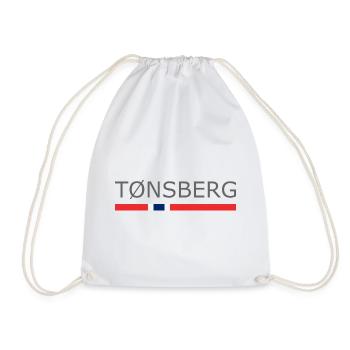 Norway Flag - Tonsberg - Norge - Norwegen - Drawstring Bag - white - Front