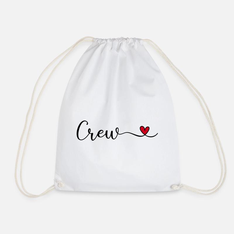 Crew mit Herz Design - Turnbeutel - Weiß