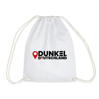 Dunkeldeutschland Logo - Turnbeutel - Weiß - Vorne