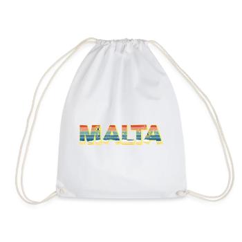 Souvenir vintage rétro de vacances sur la plage de Malta Island - Sac de sport léger - blanc - Devant