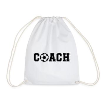 Football Coash - Drawstring Bag - white - Front