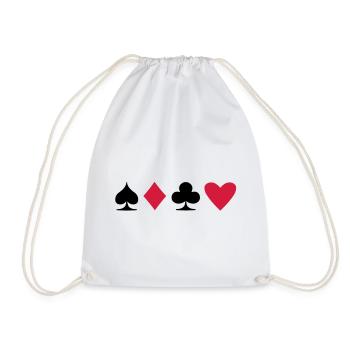 Poker Suit - Sac de sport léger - blanc - Devant