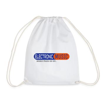 Electronic Music - Drawstring Bag - white - Front