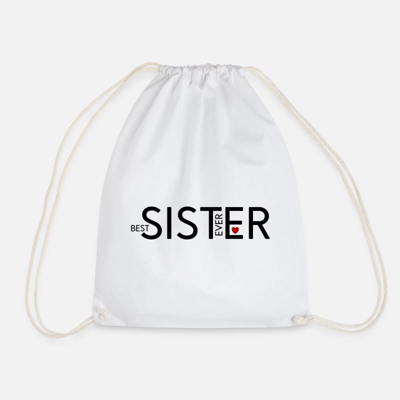 Sister - Drawstring Bag - white