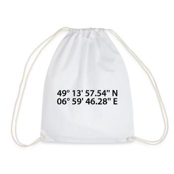 Coordonnées de Sarrebruck - Sac de sport léger - blanc - Devant