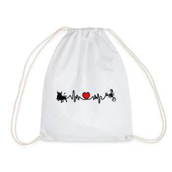 Heart rate cardio Taurus Scorpio - Drawstring Bag - white - Front