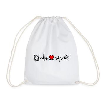 Fréquence cardiaque cardio Poissons Sagittaire - Sac de sport léger - blanc - Devant