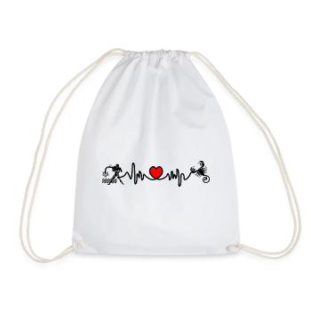 Heart rate cardio Aquarius Scorpio - Drawstring Bag - white - Front