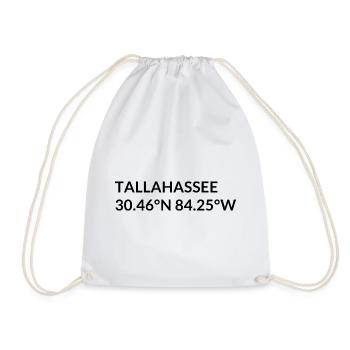 Tallahassee Florida USA Koordinaten - Turnbeutel - Weiß - Vorne